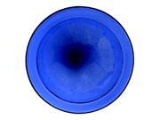 Glass Crackle Bird Bowl in Cobalt Blue
