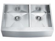 36 in. Farmhouse Stainless Steel Double Bowl Kitchen Sink