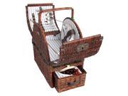 Willow Picnic Basket with Drawer Service for 2