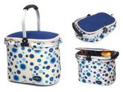 Aluminum Framed Picnic Cooler Basket in Blue