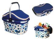 Collapsible Picnic Cooler Basket in Blue