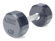 Troy Rubberized Dumbbell w Textured Chrome Handle 105 lbs.
