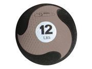 FitBALL Twelve Pound Grey MedBall w Textured Surface