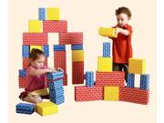 Lightweight Corrugated Brick Style Building Blocks Set 84 Pieces