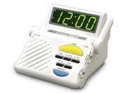 Vibrating Digital Alarm Clock w Plug Outlet for Lamp Built In Receiver