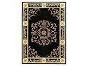 Area Rug in Black with Sand Tone Design 2 ft. x 3 ft. 7 in.