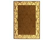 Area Rug in Chocolate with Natural Border 5 ft. 3 in. x 7 ft. 7 in.