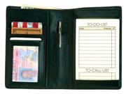 Nappa Leather Travel Wallet w Space for Passport Currency Credit Cards Black
