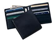 Leather Hipster Wallet w 10 Credit Card Pockets Black