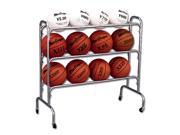 Official Sized 12 Ball Tubular Steel Cart on Casters