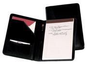 Black Nappa Leather Padfolio with Suede Lining Wildberry