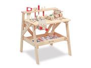 Children s Wooden Workbench with Tools and Storage Rack