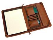 Executive Leather Pad folio with Zipper Closure