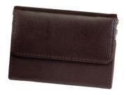 Classic Business Card Case in Leather with Chrome Tone Frame