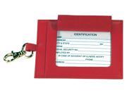 The Big Tag Luggage Tag in Red Nappa Leather w Gold Tone Clasp Hook