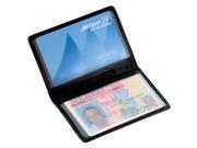 Mini ID Wallet in Top Grain Leather w 2 ID Windows Red