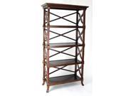 Charter Book Stand w 4 Shelves in Brown