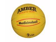 2 lbs. Bounceable Rubber Medicine Ball in Yellow