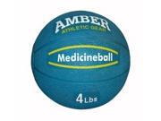 Rubber 4 lbs. Fitness Training Medicine Ball in Blue