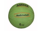 Fitness Training 6 lbs. Rubber Medicine Ball in Green