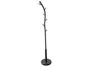 Contemporary Freeform Metal Coat Rack in Black Finish