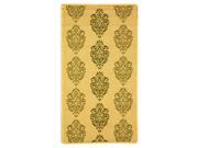 Rug in Natural with Olive Color Pattern 2 ft. 7 in. x 5 ft.
