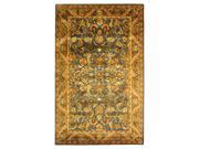 Wool Rug in Blue Gold Brown 2 ft. x 3 ft.