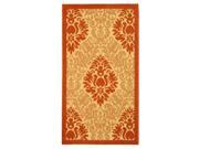 Woven Rug in Natural Red Pattern 2 ft. x 3 ft. 7 in.