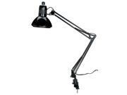 Swing Arm Lamp w Metal Shade in Black