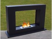 Portable Steel Fireplace in Black