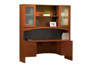 Brighton Series Rectangular Desk w Hutch in Cherry Finish