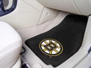 Boston Bruins 2 Piece Printed Carpet Car Mat Set