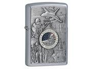 Joined Forces Windproof Lighter in Emblemed Chrome
