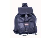 Leather Backpack in Black Tan