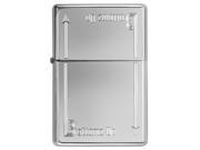 Bottoms Up Logo Windproof Lighter in High Polished Chrome