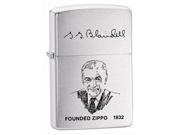 Zippo Founder Windproof Lighter in Brushed Chrome