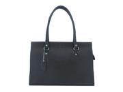 Allison Leather Handbag in Dark Brown Black