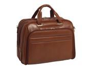 Laptop Case w Smart Zipper Attachment System in Leather Brown