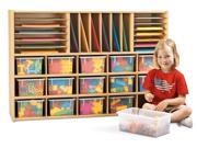 Young Time Sectional Cubbie Storage w Clear Trays