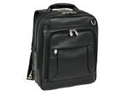 3 Way Black Computer Briefpack in Cashmere Napa Leather