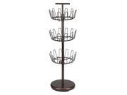 3 Tier Revolving Shoe Stand in Antique Bronze Finish
