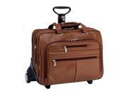 17 Inch Checkpoint Friendly Leather Laptop Case Brown