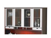 Napoli Series Hutch with Glass Doors 63 in. Sierra Cherry