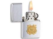 Coast Guard Windproof Lighter in Brushed Chrome Finish