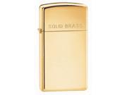 High Polished Brass Windproof Lighter w Engraved Solid Brass