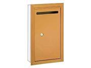 Slim Recessed Mounted Letter Box in Brass