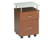 24 in. File Pedestal with Glass Top