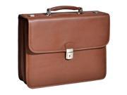 Brown Laptop Case in Calfskin Leather