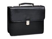 Black Laptop Case in Calfskin Leather w Accessible Back Pocket