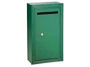 Slim Surface Mounted Letter Box in Green